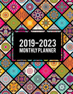 2019-2023 Monthly Planner: Colorful Mandala Book.