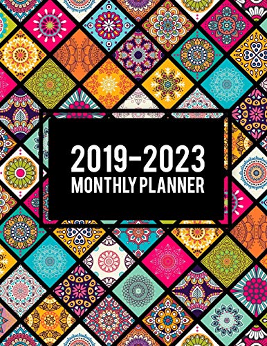 2019-2023 Monthly Planner: Colorful Mandala Book.