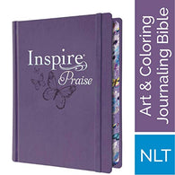 Tyndale NLT Inspire PRAISE Bible (Hardcover LeatherLike. Purple): Inspire Coloring Bible–Over 500 Illustrations to Color. Creative Journaling
