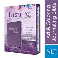 Tyndale NLT Inspire PRAISE Bible (Large Print. Hardcover. Purple): Inspire Coloring Bible–Nearly 500 Illustrations to Color. Creative Journali