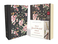 NKJV. Journal the Word Bible. Cloth over Board. Gray Floral. Red Letter Edition. Comfort Print: Reflect. Journal. or Create Art Next to Your Favorit