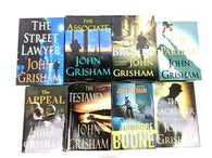 Lot of 8 John Grisham Book Novel Best Seller Broker Lawyer Associate Appeal Rack